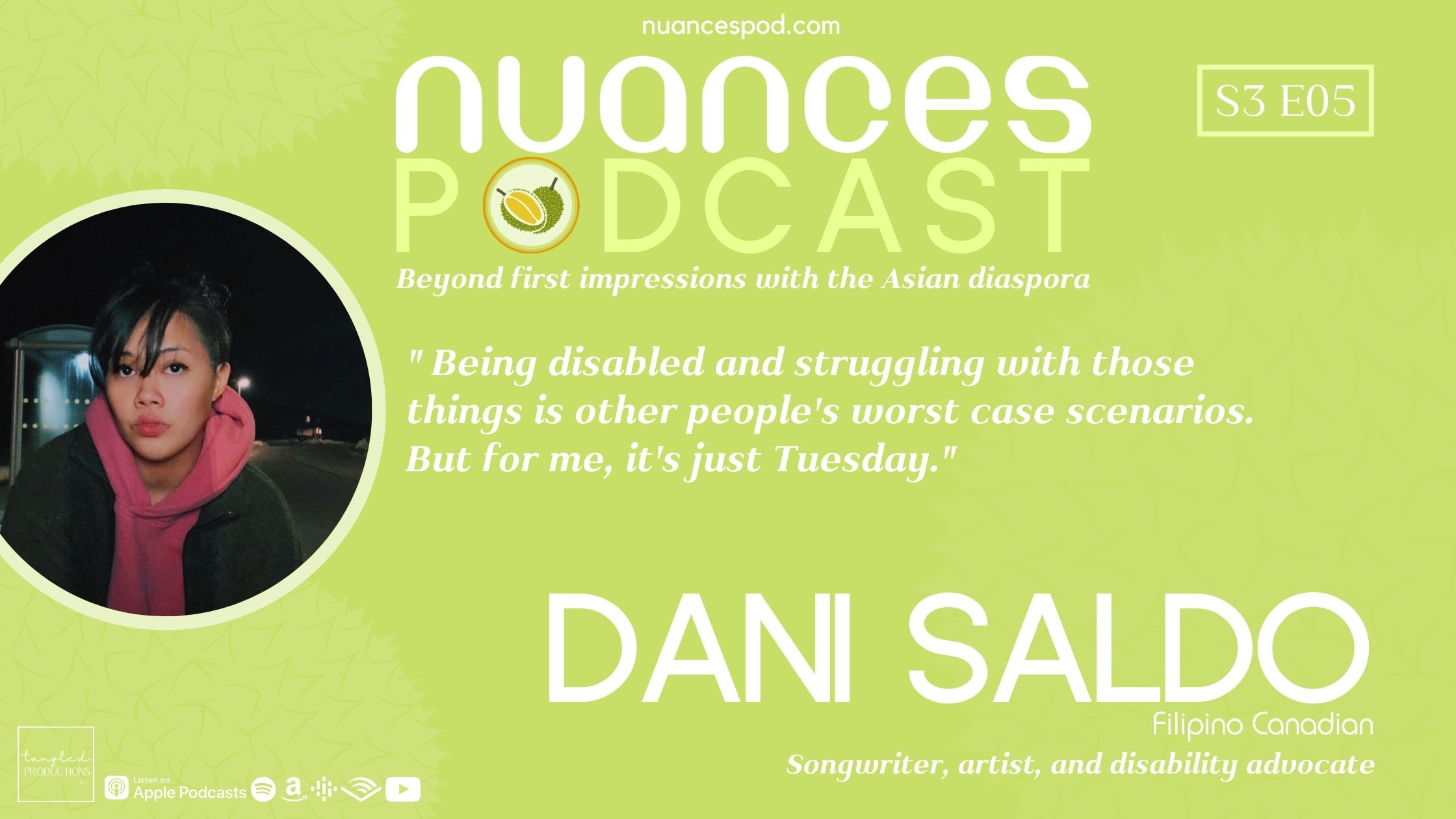 S3 E05: Dani Saldo is a hot, talented, disabled bisexual pop-star on the rise, who had to break up with her old (able-bodied) self.